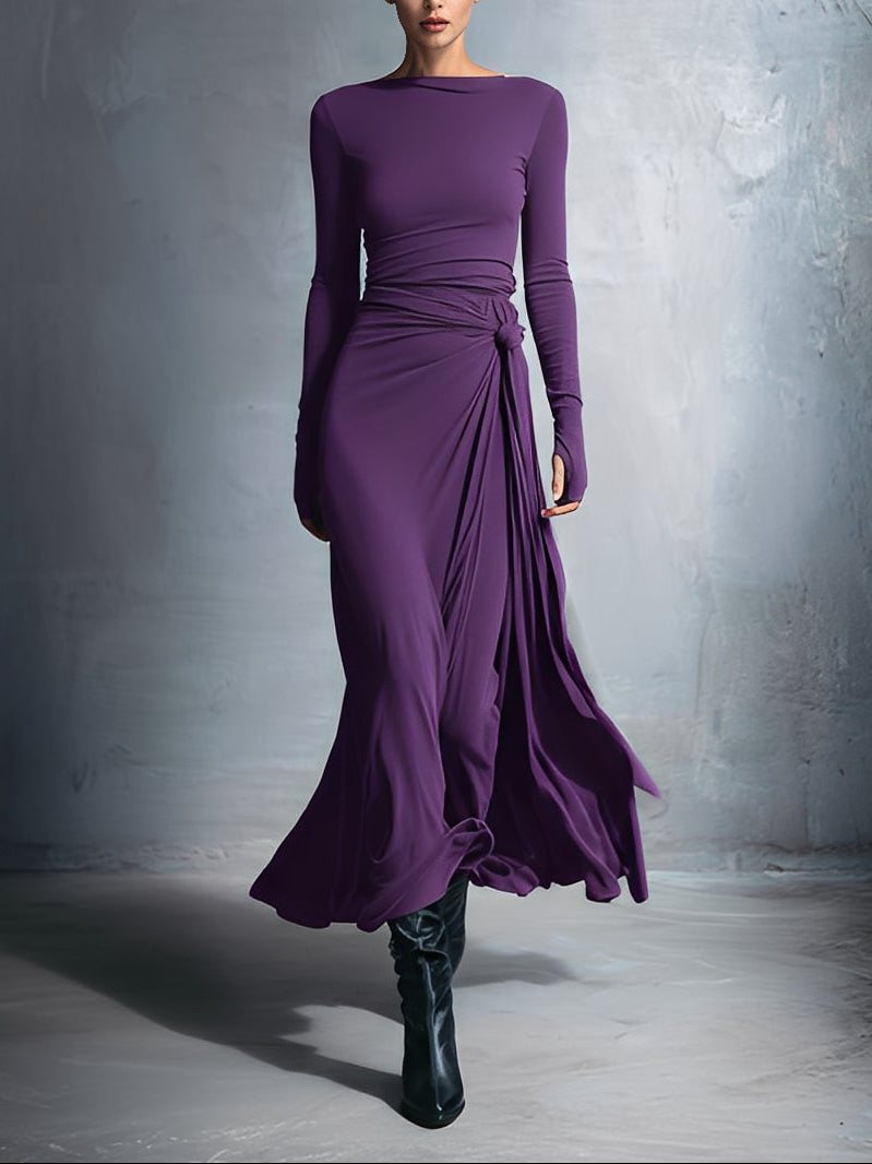 Noémie - Vestido Maxi con Nudo Lateral