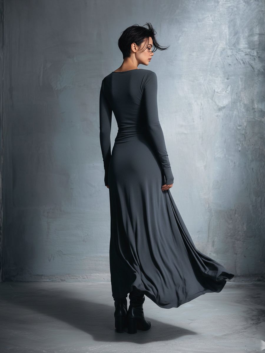 Noémie - Vestido Maxi con Nudo Lateral