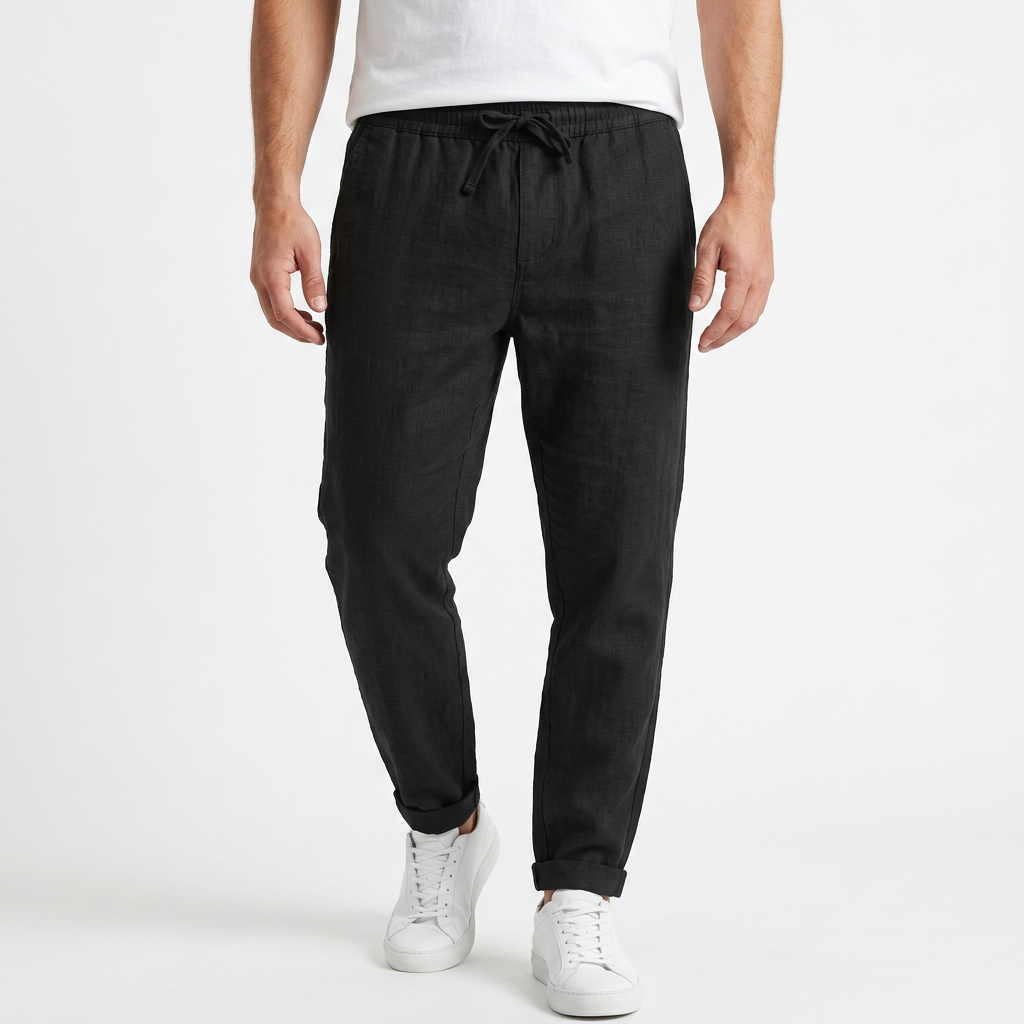 Pantalón Lino Relajado Hombre