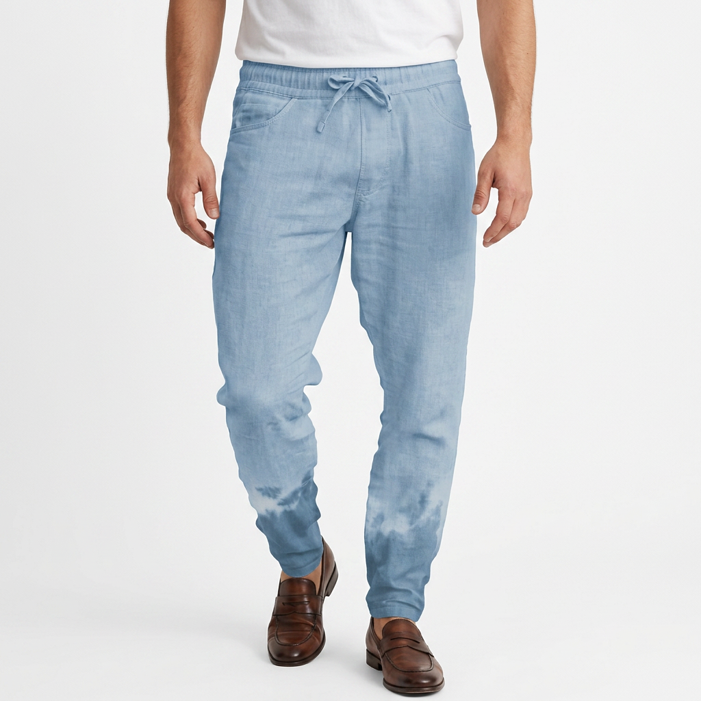 Pantalón Lino Relajado Hombre